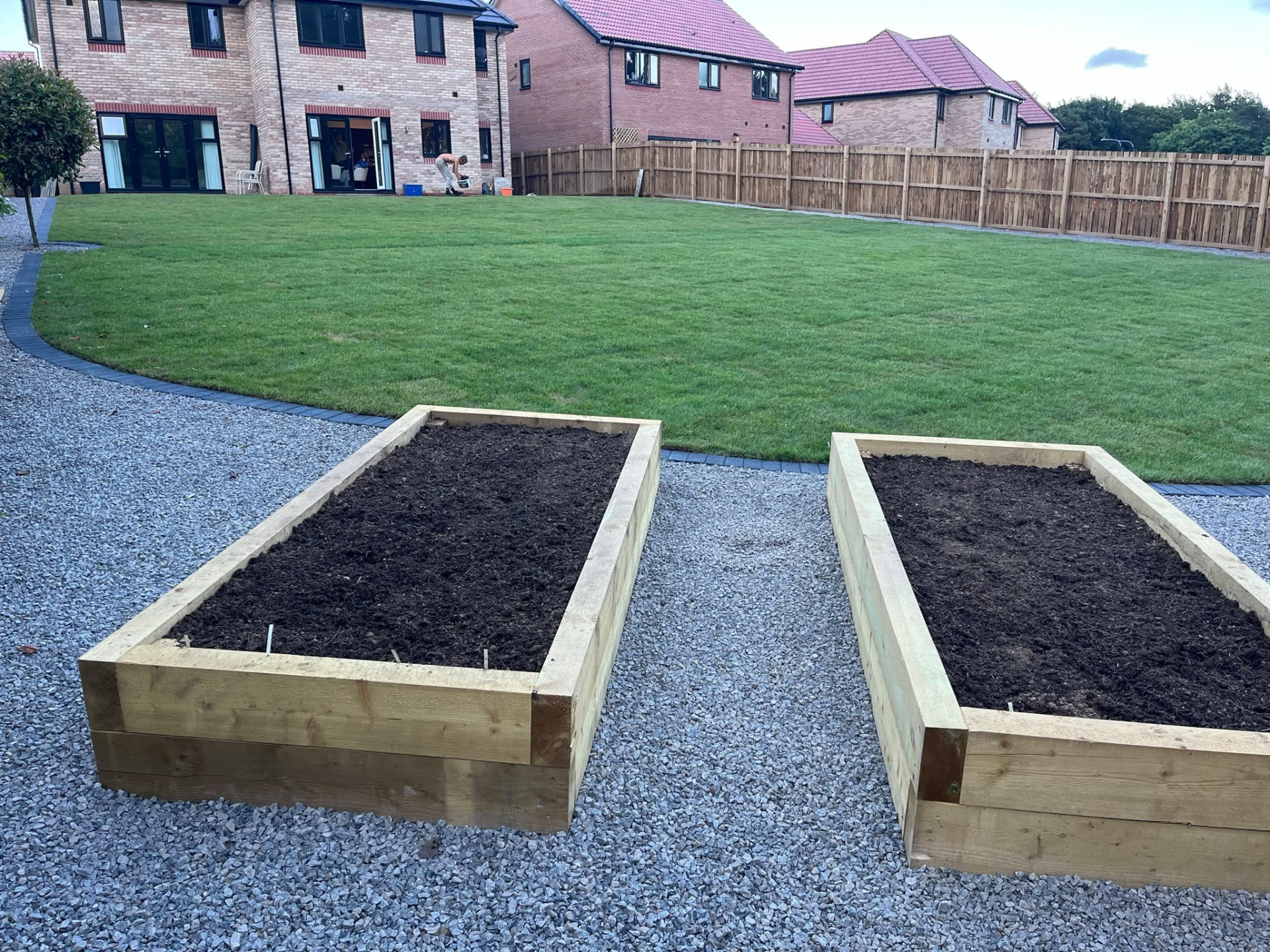 Patio, paving and garden landscaping project by JP Driveways & Landscaping in the North East: project 24