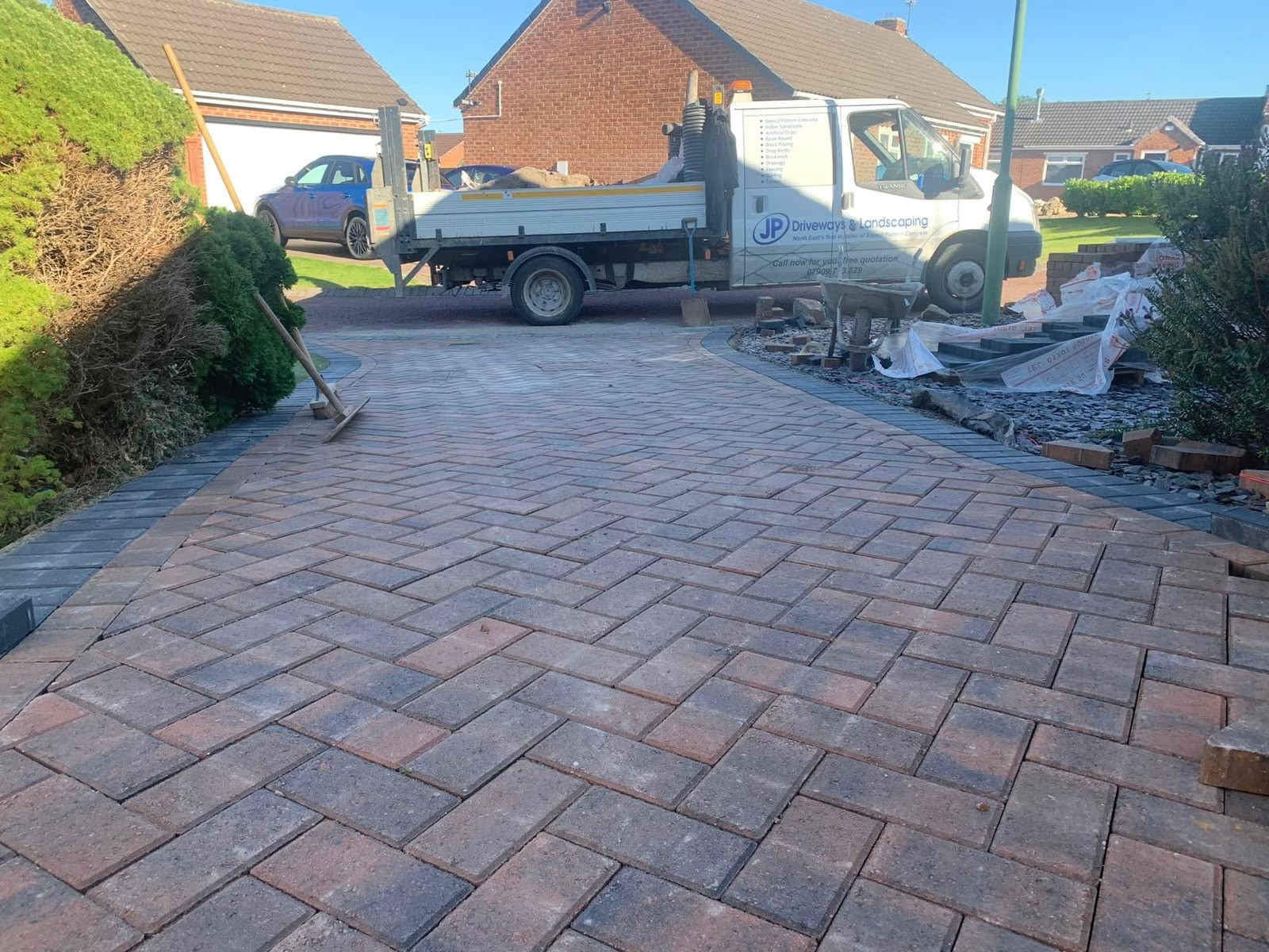 Block paving driveway installed by JP Driveways & Landscaping in Darlington, Durham and Stockton: project 23