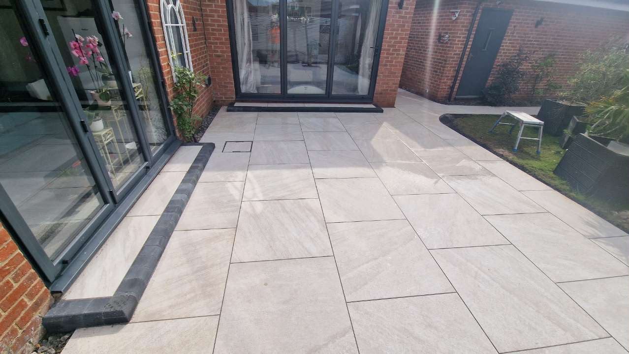 Patio, paving and garden landscaping project by JP Driveways & Landscaping in the North East: project 26