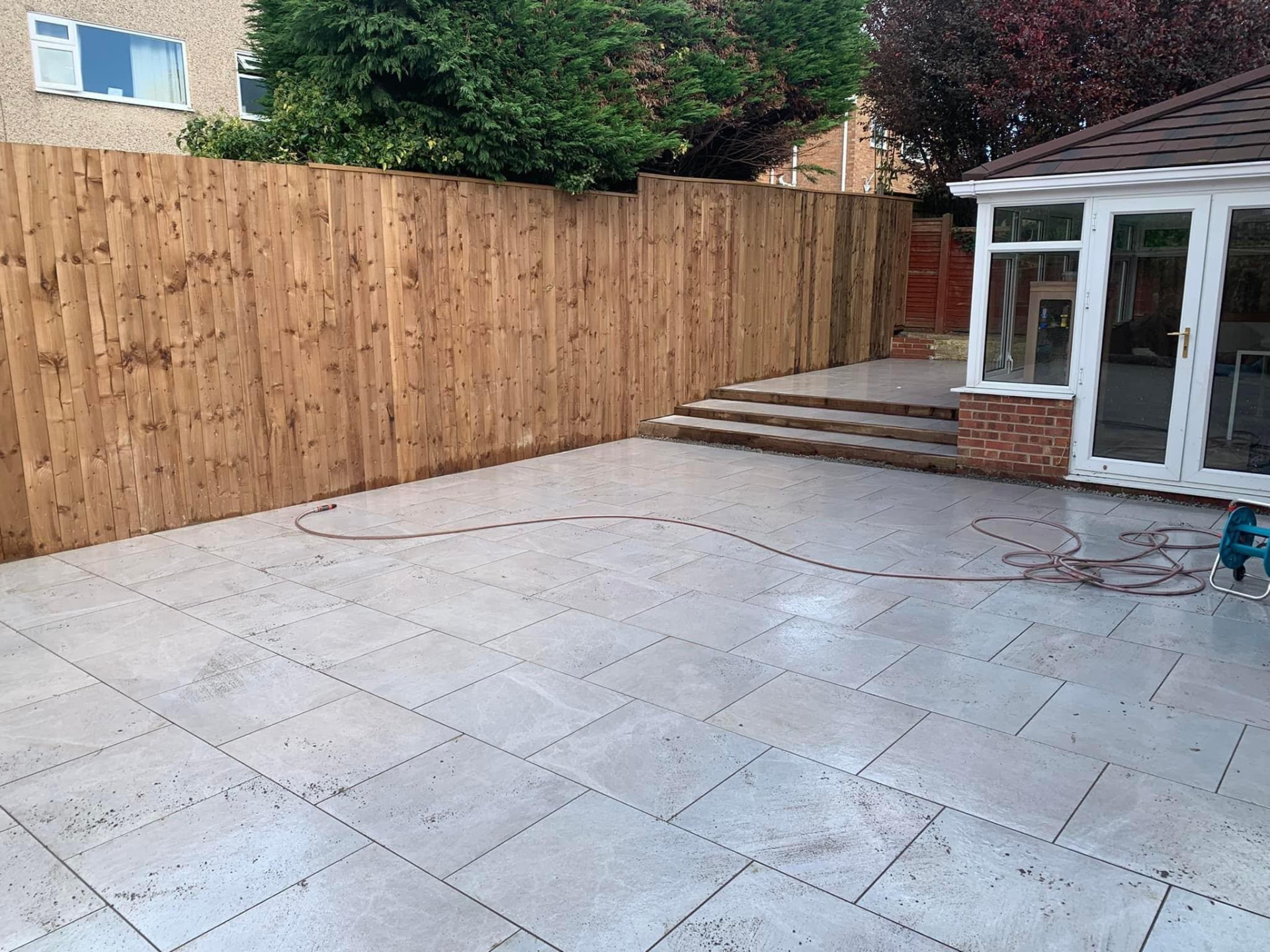Patio, paving and garden landscaping project by JP Driveways & Landscaping in the North East: project 4